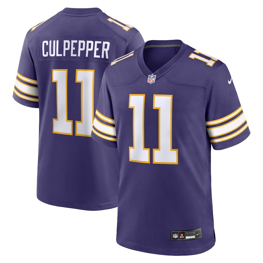 Men Minnesota Vikings #11 Daunte Culpepper Nike Purple Classic Retired Player Game NFL Jersey